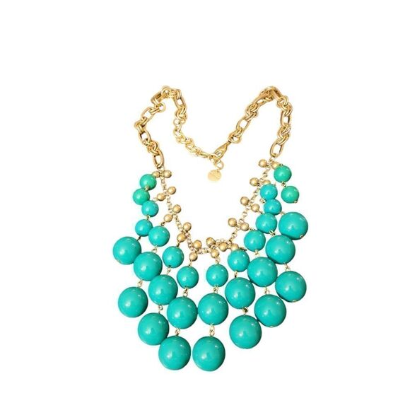 Stella & Dot Jolie Statememt Necklace Green - Picture 5 of 5